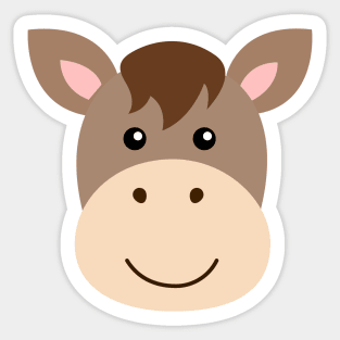 Donkey Face Sticker